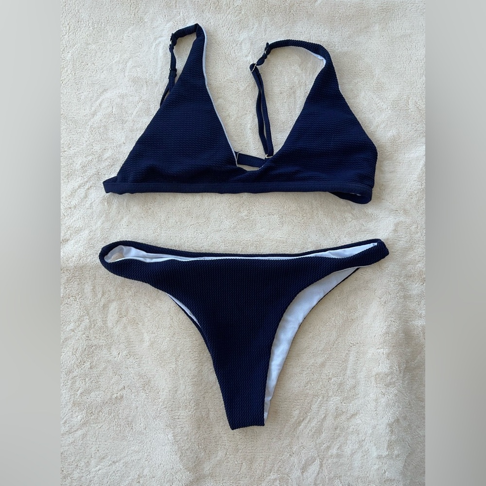 SHIEN Navy Bikini Swim Set MEDIUM